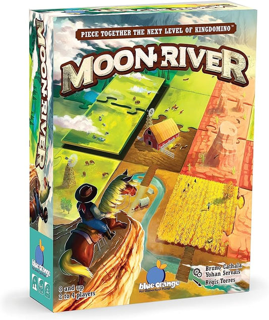 Strategy Board Game, Kingdomino Mechanic with a Twist, Tabletop Game for Kids Teens Adults and Family Game Nights, Ages 8+, 2-4 Players, Moon River by Blue Orange Games