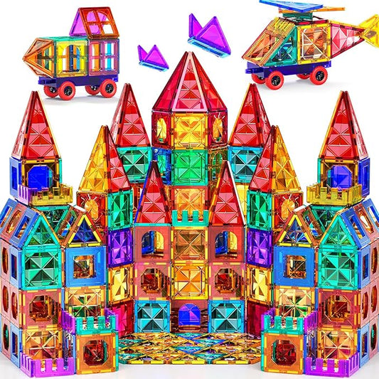 TEMI Magnet Tiles, 80 PCS Magnet Building Toy, Magnets Building Set, Learning and Education Toys Christmas Toy Gifts for Ages 3 4 5 6 7 8+ Year Old Toddler Kids Boys and Girls