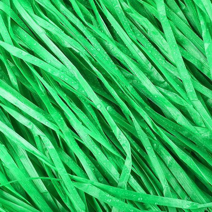 Fovths Luau Grass Table Skirt Natural 9 Feet x 29.5 Inch Hawaiian Table Skirt for Tropical Hawaiian Party Decorations Luau Party Costume Party, Green