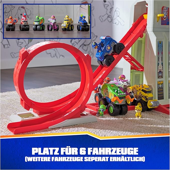 PAW Patrol: Rescue Wheels Super Loop Tower HQ, with Light, Sound, Vehicle Launcher, Chase Action Figure & Toy Truck, Kids Toys for Boys & Girls Age 3+