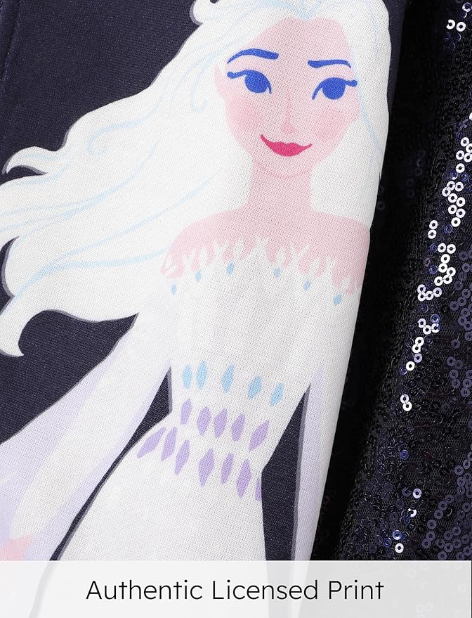 Disney Frozen Elsa Stitch Minnie Mouse Toddler Girl Jacket Sequin Zipper Hoodie Sweatshirt Coat Birthday Clothes 3-13 Years