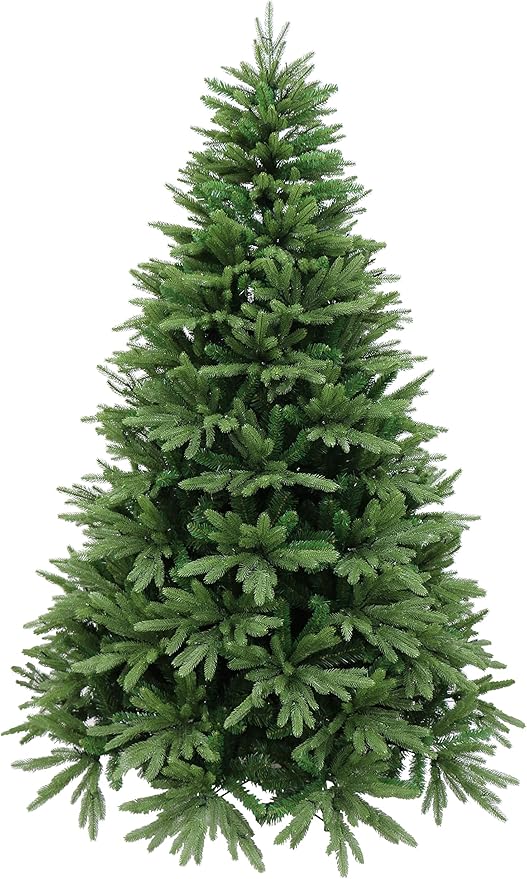7 Foot Realistic Evergreen Valley Fraser Fir Christmas Tree Prelit with Warm White LED Lights (7ft Pre-lit)