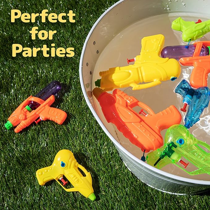 Prextex Water Guns for Kids & Adults, 30pk - Powerful Squirt Guns Bulk, Blaster Gun/Pistol, Watergun - Pool Play, Water Shooters, Outdoor & Indoor - Combo Set of Aqua Gun Bulk, Squirt Toy
