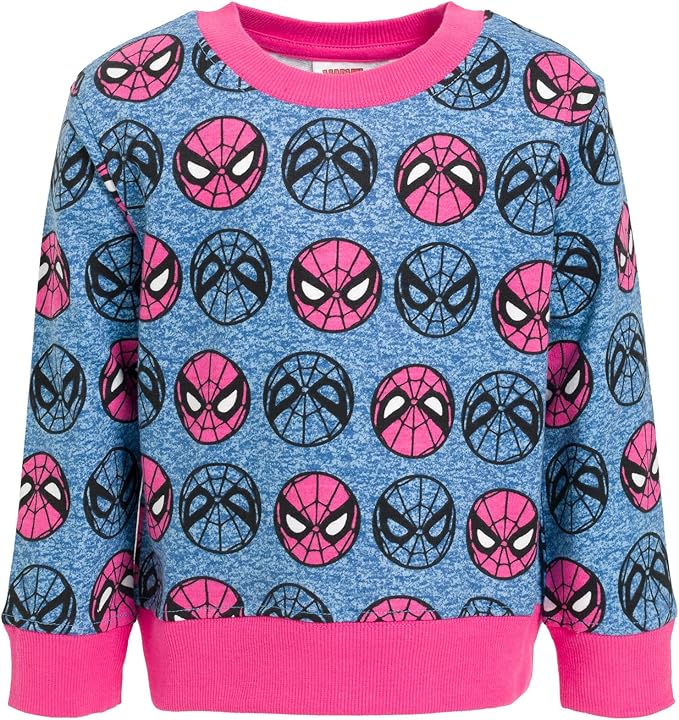 Marvel Comics Spider-Man Girls Sweatshirt Toddler to Big Kid