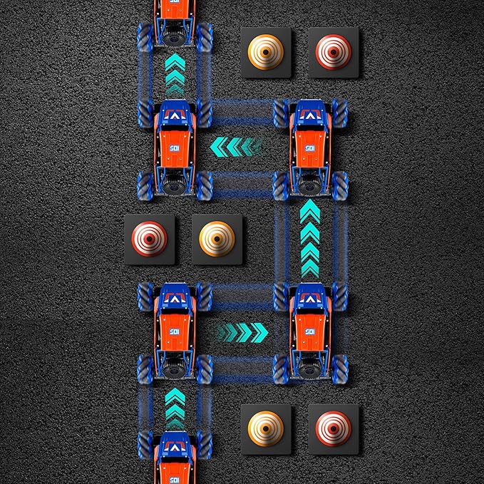 1:14 Scale 4WD Metal Remote Control Car, 360° Rotating Hand Gesture Sensor Control Monster Truck All Terrains RC Car Vehicle Stunt Car with Rechargeable Batteries gift for Boys Kids and Adults