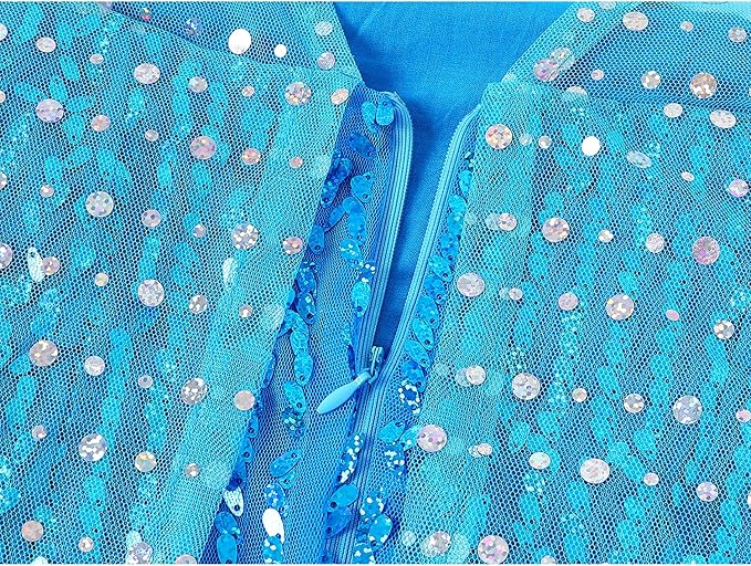 Princess Dresses for Girls Luxury Sequin Princess Costume Kids Fancy Dress up for Halloween Carnival Party Cosplay