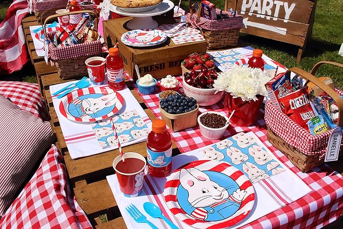 Max and Ruby Party Supplies Set - 37 Piece Value Birthday Party Decoration Pack, Perfect for 8 Guests, by Prime Party