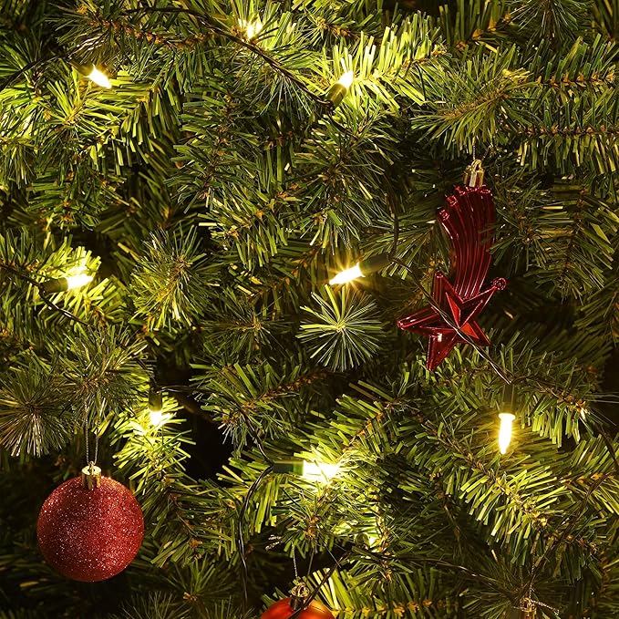 Joliyoou 4 Packs Total 200 LEDs 64ft Warm White Christmas String Lights, Battery Operated Christmas Mini String Lights with 8 Lighting Modes, Indoor Outdoor LED Xmas Fairy String Lights with Timer