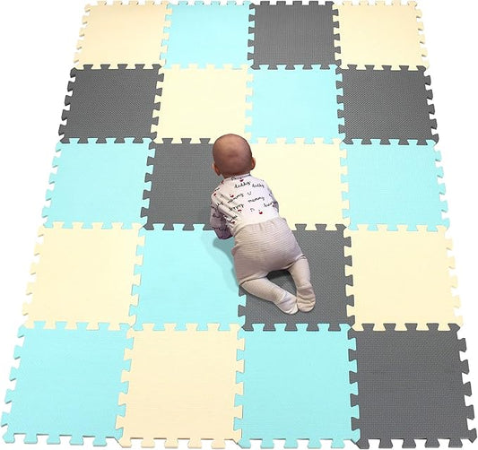 YIMINYUER EVA Foam Activity Play Mat Floor Tiles *Sale* Green Beige Gray R08R10R12G301020