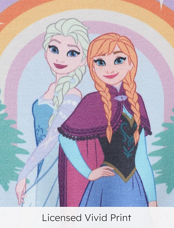 Disney Frozen Elsa Princess Cinderella Ariel Jasmine Rapunzel Baby/Toddler Dress, Ruffle Long-Sleeve Mesh Overlay Tulle Dress