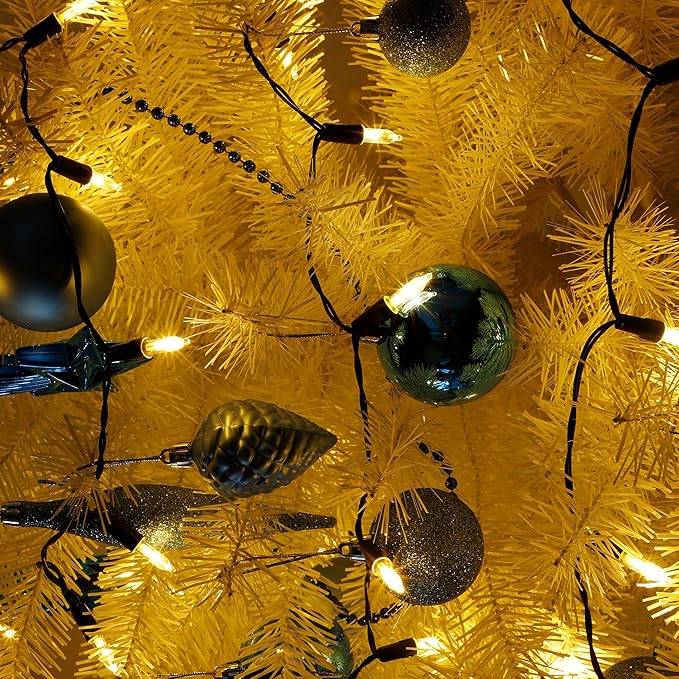 Joliyoou 50 LED Warm White String Lights, 16 Ft Battery Operated Christmas Mini Lights with 8 Lighting Modes, Indoor Outdoor LED Christmas Fairy String Lights with Timer