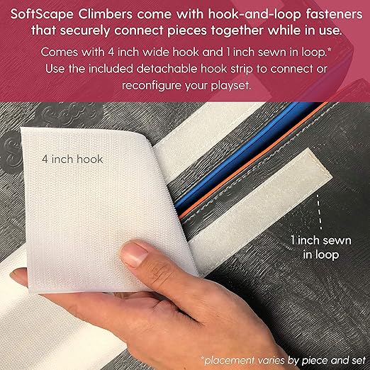 Factory Direct Partners 12825-NVPB SoftScape Playtime Grow-n-Learn Tunnel Climber Plus Pads for Toddlers and Kids(3-Piece) - Navy/Powder Blue, 12825-NVPB