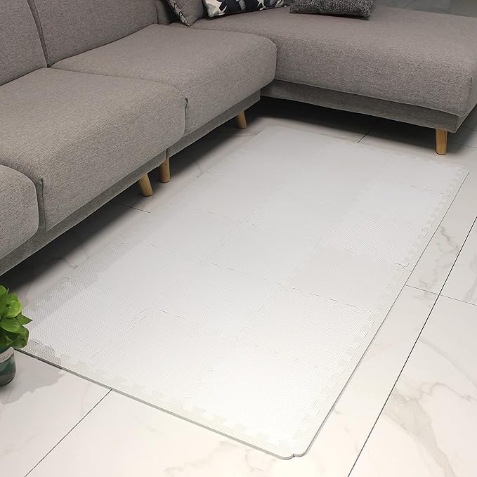 MQIAOHAM® 18 Pieces + 18 Edges Puzzle Play Mats, Soft Baby Play Mat, Kids Interlocking Foam Floor Tiles, Toddlers Carpet Playmats XZ301018-101