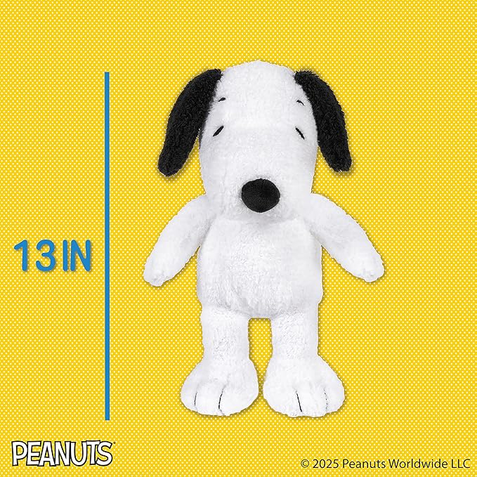 KIDS PREFERRED Peanuts Charlie Brown Snoopy Plush Cuteeze with Crinkle Feet, Extra Soft Stuffed Animal Toy for Baby Toddler Boys & Girls 12 Inch Size