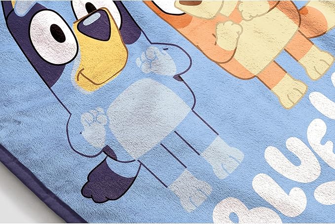 Jay Franco Bluey and Bingo Kids Throw Blanket - Plush 46" x 60" Toddlers Fade Resistant