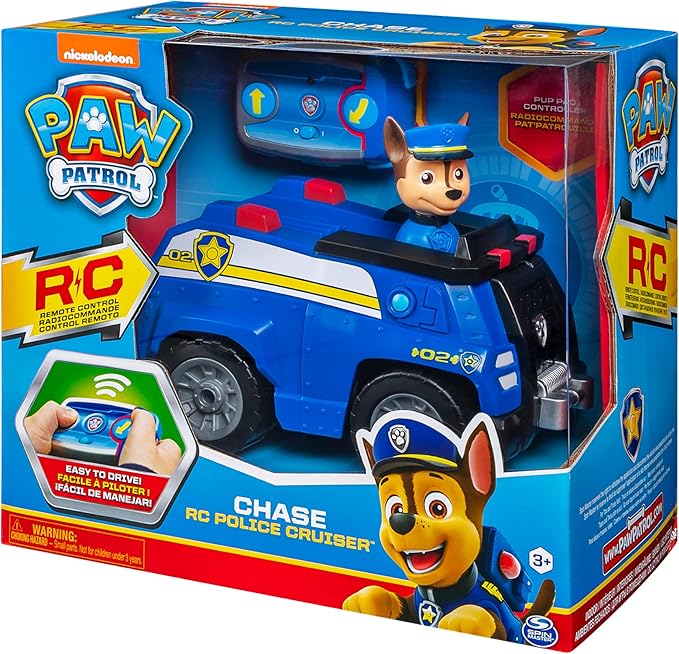 Paw Patrol 6054190 Chase Remote Control Police Cruiser with 2-Way Steering, for Kids Aged 3 and Up, Multicolour