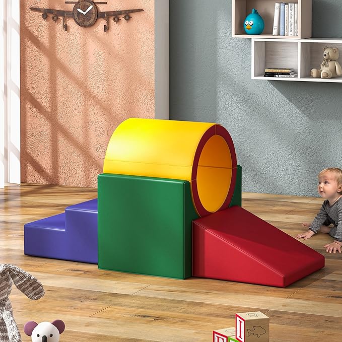 Betterhood Climbing Blocks - Kids Soft Foam Activity Playset - Toddler Couch Climber Gymnastics Equipment for Crawling and Sliding at Home, Preschool