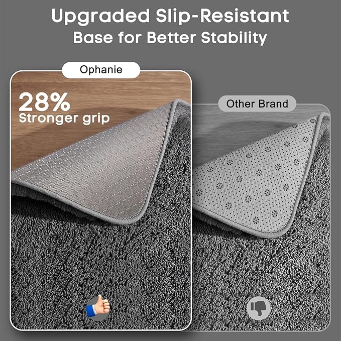 Ophanie 5x8 Area Rug, Grey Rugs for Living Room Fluffy Shag Large Fuzzy Plush Soft Rug, Gray Shaggy Carpets for Bedroom, Kids Boys Girls Dorm Nursery Home Decor Aesthetic