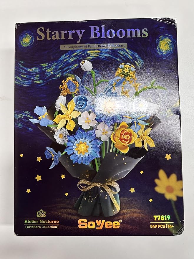 Flowers Building Kit Botanical Collection Compatible with Lego Flowers Set, Gifts for Adult Girls & Women, Home and Office Decor Gift for Christmas Day, Valentines, Birthday