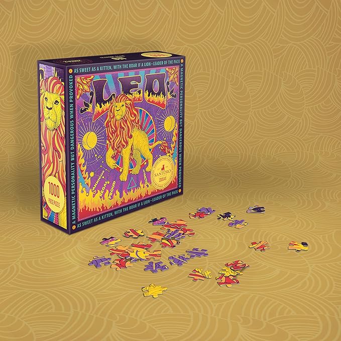 Zodiax - 1000 Piece Jigsaw Puzzle - Leo - Fun Birthday Gift For Kids, Adults | Astrology Gifts for Women and Men | Zodiac Horoscope Puzzle