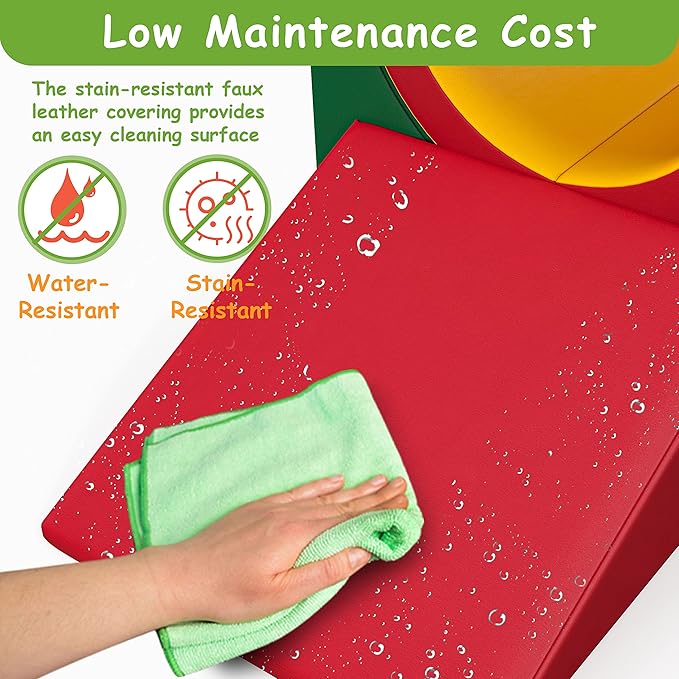 Betterhood Climbing Blocks - Kids Soft Foam Activity Playset - Toddler Couch Climber Gymnastics Equipment for Crawling and Sliding at Home, Preschool