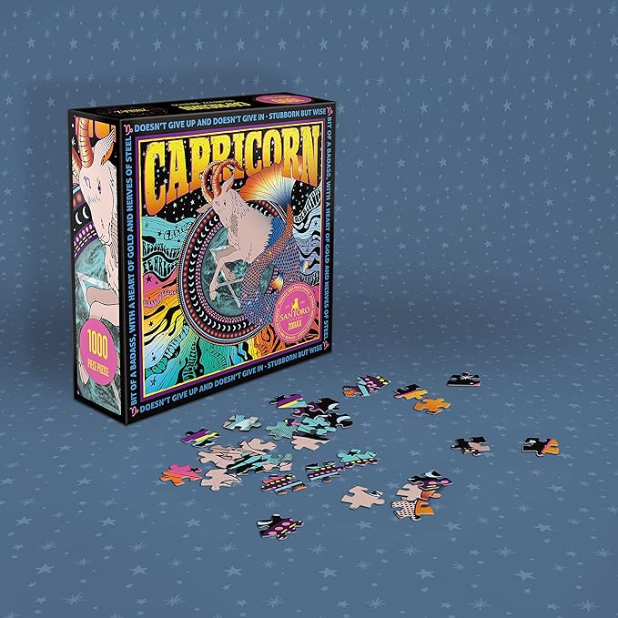 Zodiax - 1000 Piece Jigsaw Puzzle - Capricorn - Fun Birthday Gift For Kids, Adults | Astrology Gifts for Women and Men | Zodiac Horoscope Puzzle