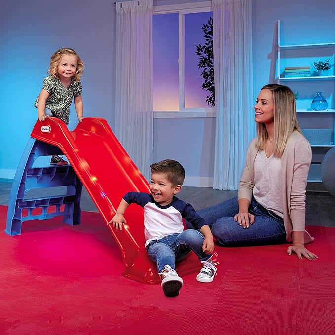 Little Tikes Light-Up First Slide for Kids Indoors/Outdoors , Red