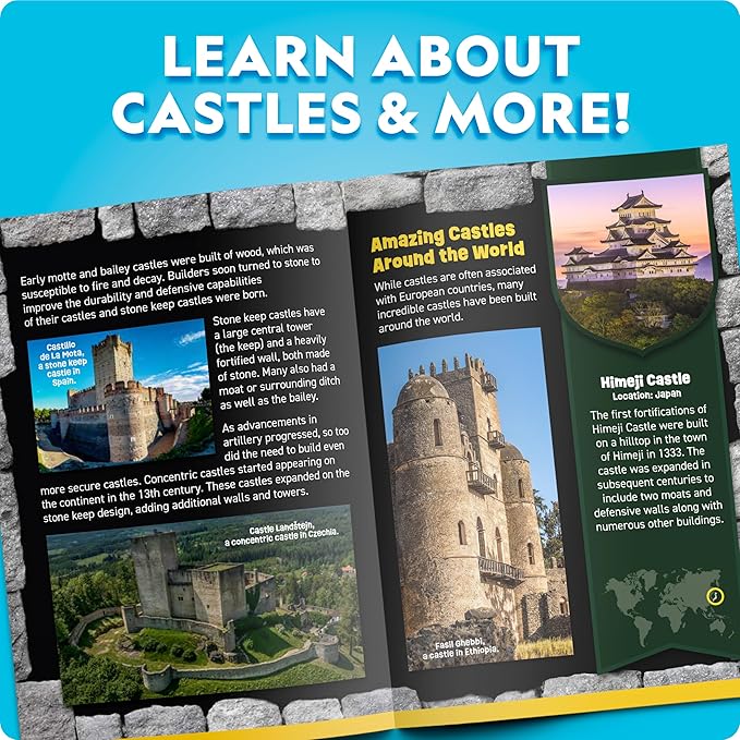 National Geographic Jumbo Cardboard Building Blocks – 30-Pc. Extra-Thick Cardboard Bricks for Kids, Build a Castle Play House, Indoor Playhouse, Large Building Blocks, Kids Giant Blocks