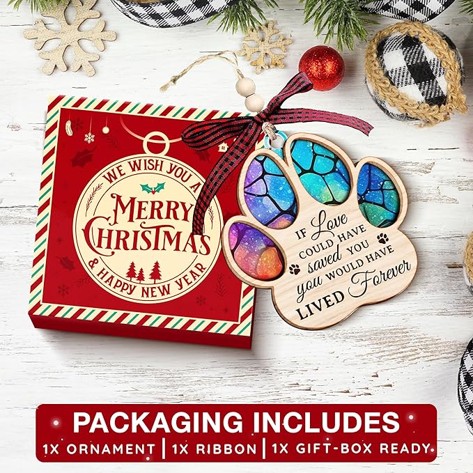 Pet Memorial Ornament for Christmas Tree - Unique Ornaments for Memory Keepsake - Ideal Gifts for pet Memorials - Pet Loss Gifts - A Ornament Reminder of Puppy Memories