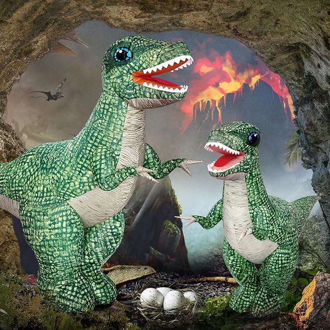 2.4GHZ Remote Control Inflatable Dinosaur Toy for Kids,Electric Toy Dinosaur with 360°Rotation,Forward & Backward,Rechargeable Walking Dinosaur Toy for Boys Kids Age 6-8 8-12 Birthday Gifts