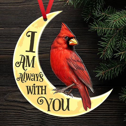 Memorial Cardinal Christmas Ornaments 2025 - Red Cardinal Suncatcher Ornament for Tree Decorations - Sympathy Gifts for Loss of Loved One, Memorial Gifts for Loss of Dad Mom Women Men