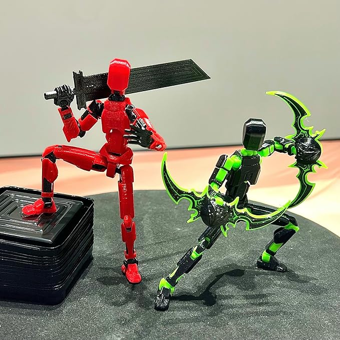 (Assembly Completed) 2 Packs Titan13 Action Figure Set, Dummy 13 3D Printed ActionFigure Toy Gifts for Kids, Robot 13 Action Figure Full Body Mechanical Doll Christmas Birthday Gift for Boys Girls