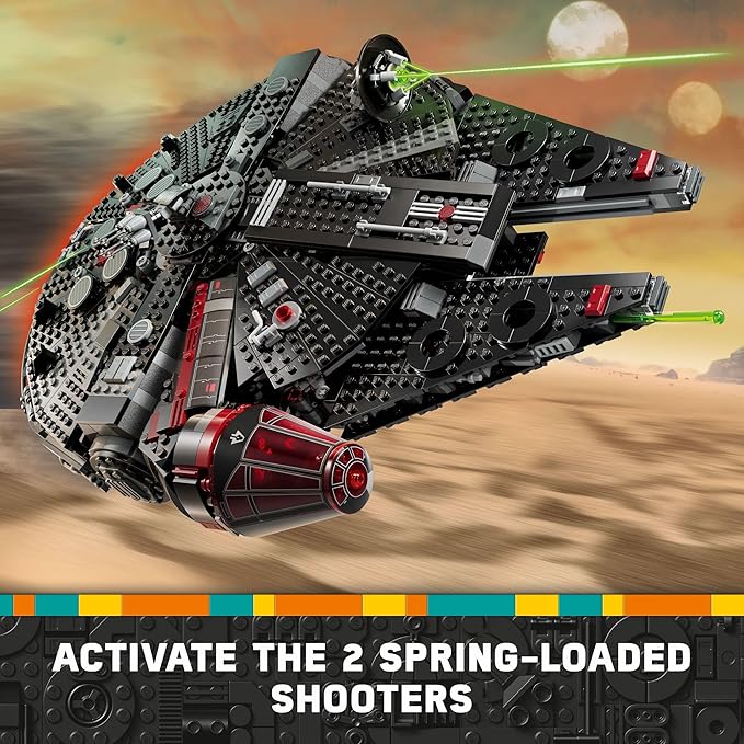 LEGO Star Wars The Dark Falcon Buildable Starship, Star Wars Toy Vehicle Set for Boys and Girls, Collectible Millenium Falcon Toy with 6 Star Wars Minifigures, Birthday Gift for Kids or Any Fan, 75389