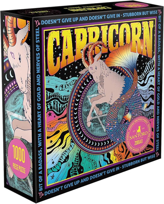 Zodiax - 1000 Piece Jigsaw Puzzle - Capricorn - Fun Birthday Gift For Kids, Adults | Astrology Gifts for Women and Men | Zodiac Horoscope Puzzle