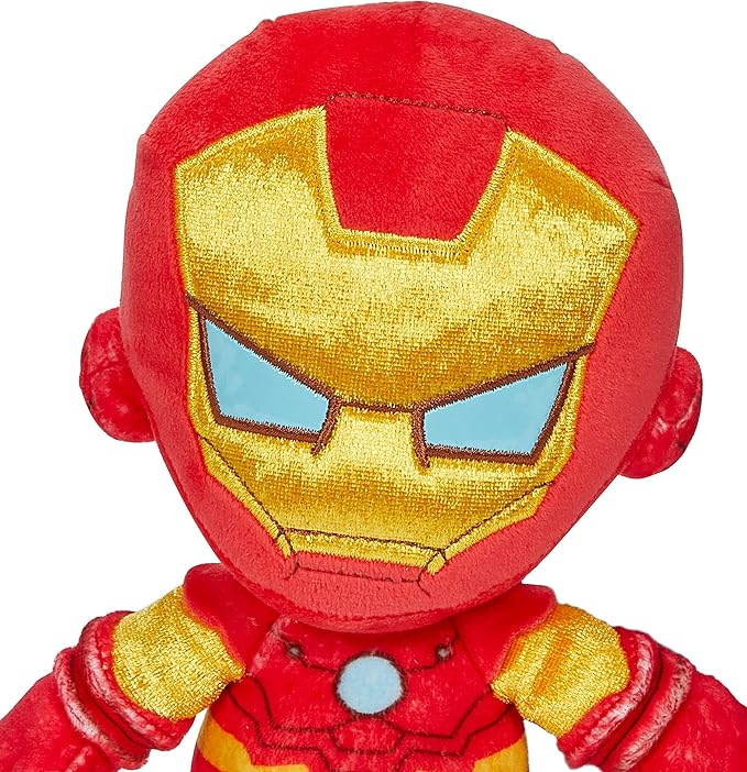 Marvel Plush Character Figure, 8-inch Ironman Super Hero Soft Doll in Fun-to-Touch Fabrics, Collectible Gift for Kids & Fans Ages 3 Years Old & Up