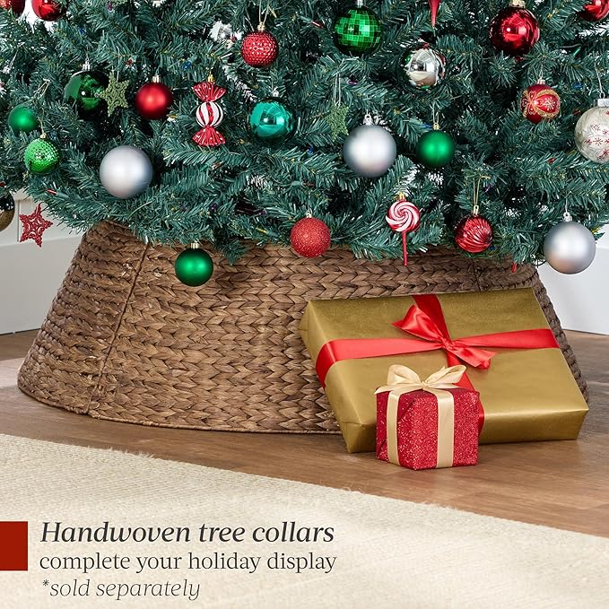 Best Choice Products 7.5ft Pre-Lit Blue Spruce Christmas Tree, Artificial Full Hinged Decor, Holiday Decoration w/ 420 Warm White Incandescent Lights, 1,384 Tips, Foldable Metal Base