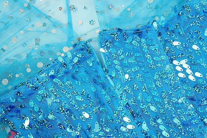 Little Girls Snow Princess Dress Costume With Accessories,2T 3T 4T 5 6 7 8 10