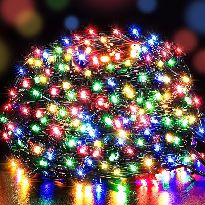LetsFunny 300 LED Christmas String Lights, 108FT - UL Certified Outdoor & Indoor Fairy Lights for Christmas, Halloween, Xmas Tree, Patio, Garden, Party, Wedding, Holiday Decor