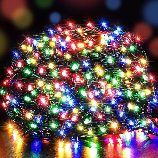 LetsFunny 300 LED Christmas String Lights, 108FT - UL Certified Outdoor & Indoor Fairy Lights for Christmas, Halloween, Xmas Tree, Patio, Garden, Party, Wedding, Holiday Decor