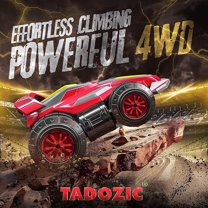 4WD Remote Control Car 360° Spins RC Stunt Car with Lights&Music,Best Birthday Gifts Toys for 6 7 8 9 10 11 12 Year Old Boys
