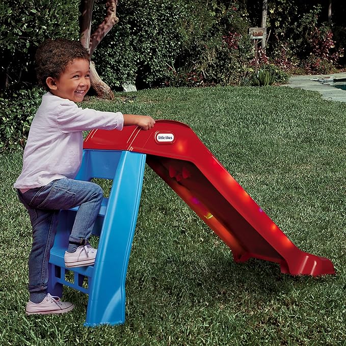 Little Tikes Light-Up First Slide for Kids Indoors/Outdoors , Red