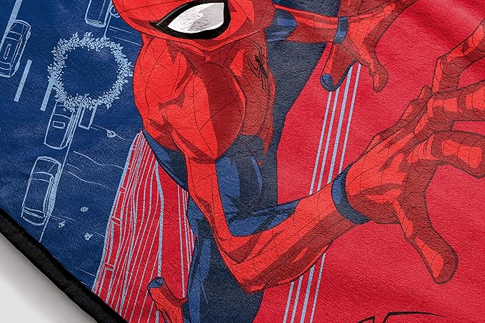 Jay Franco Spiderman Kids' Miles Morales Plush Fleece Throw - 46" x 60", Soft, Fade Resistant, Cozy Blanket for Boys & Girls
