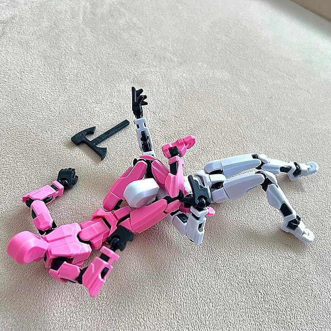 (Assembly Completed) 6 Packs Titan13 Action Figure, Dummy 13 3D Printed Action Figure Toy Gifts for Kids, Robot 13 ActionFigure Full Body Mechanical Doll Christmas Birthday Gift for Boys Girls