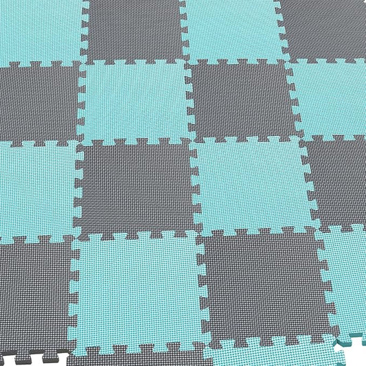 MQIAOHAM® 25 Pieces Puzzle Play Mats, Soft Baby Play Mat, Kids Interlocking Foam Floor Tiles, Toddlers Carpet Playmats G301025-108112