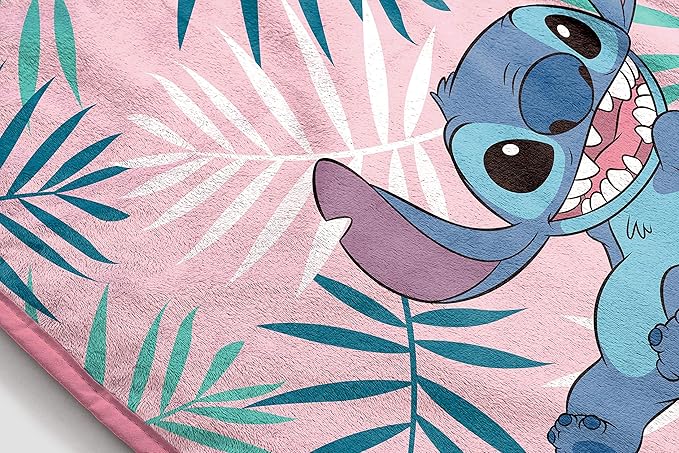 Jay Franco Disney Lilo & Stitch Kids' Plush Fleece Throw Blanket - 46" x 60" for Boys & Girls, Toddlers, Cozy, Fade Resistant