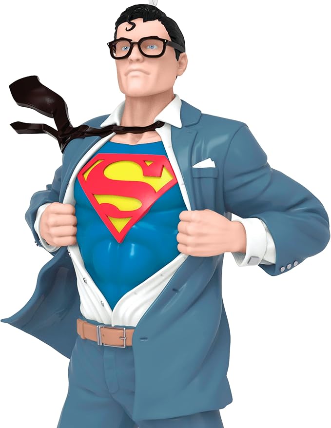 Hallmark Keepsake Christmas Ornament 2024, DC Superman Clark Kent, Gifts for DC Comics Fans
