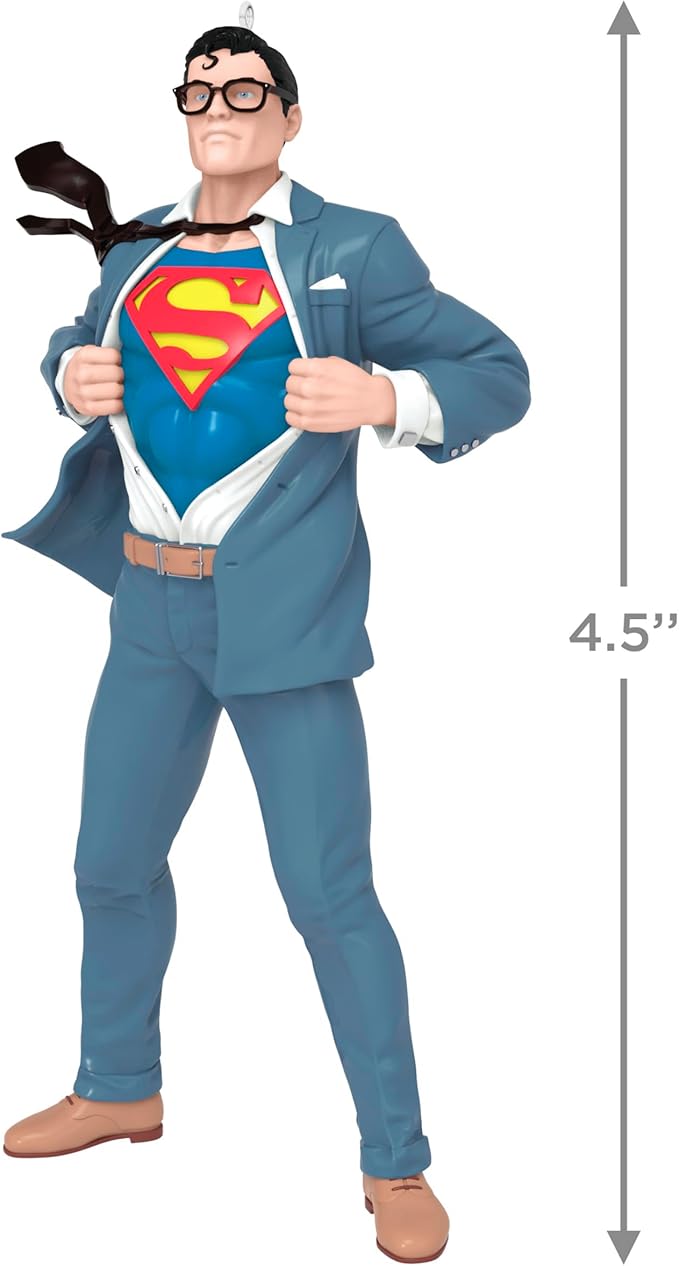 Hallmark Keepsake Christmas Ornament 2024, DC Superman Clark Kent, Gifts for DC Comics Fans