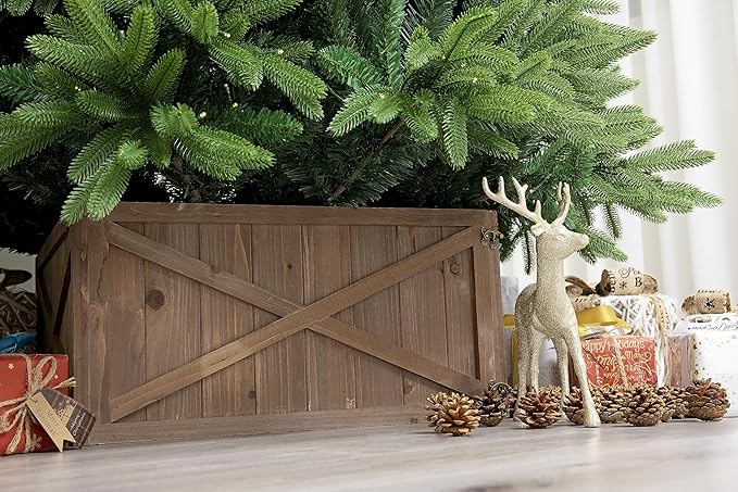 7 Foot Realistic Evergreen Valley Fraser Fir Christmas Tree Prelit with Warm White LED Lights (7ft Pre-lit)